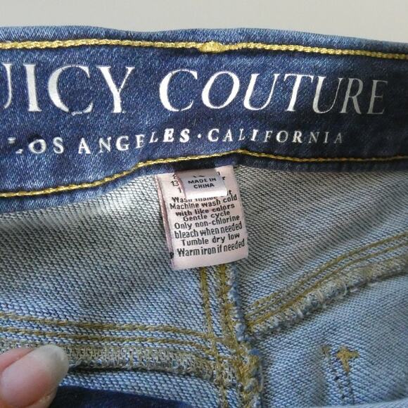 Juicy Couture Los Angeles Denim Jeans 14 Skinny Leg Stretchy Ankle Length - Picture 4 of 7